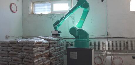 Осуществлена поставка шарнирного робота паллетайзера круп, х.Краснодонский, Волгоградская область